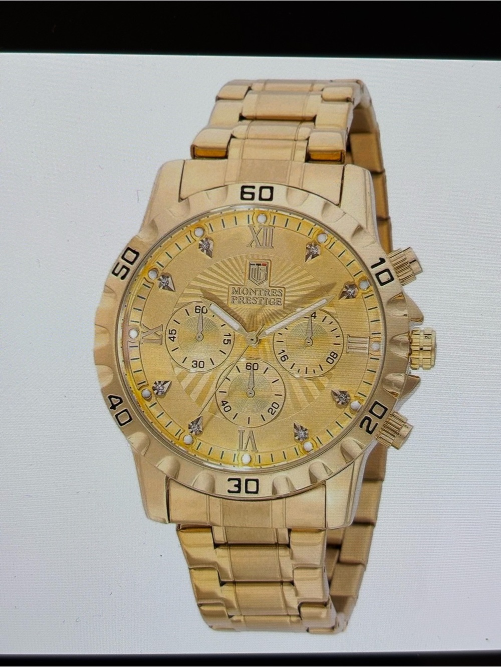 Invicta Gold Tone Men's Chronograph Bracelet Watch